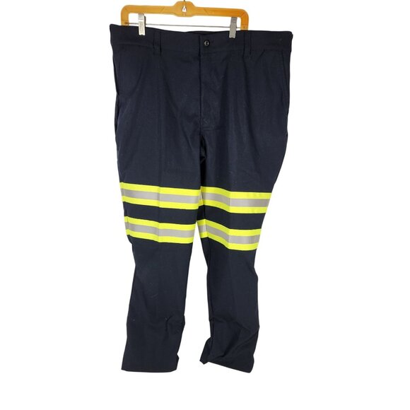 NWT Cintas Comfort Flex Pro Reflective Pants High Visibility Navy 38/32 - Picture 1 of 6